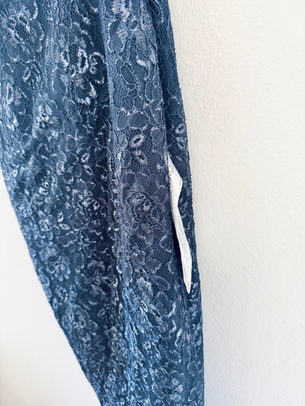 NWT Dress the Population Navy Blue Lace One Shoulder Tiffany Dress - Picture 7 of 7